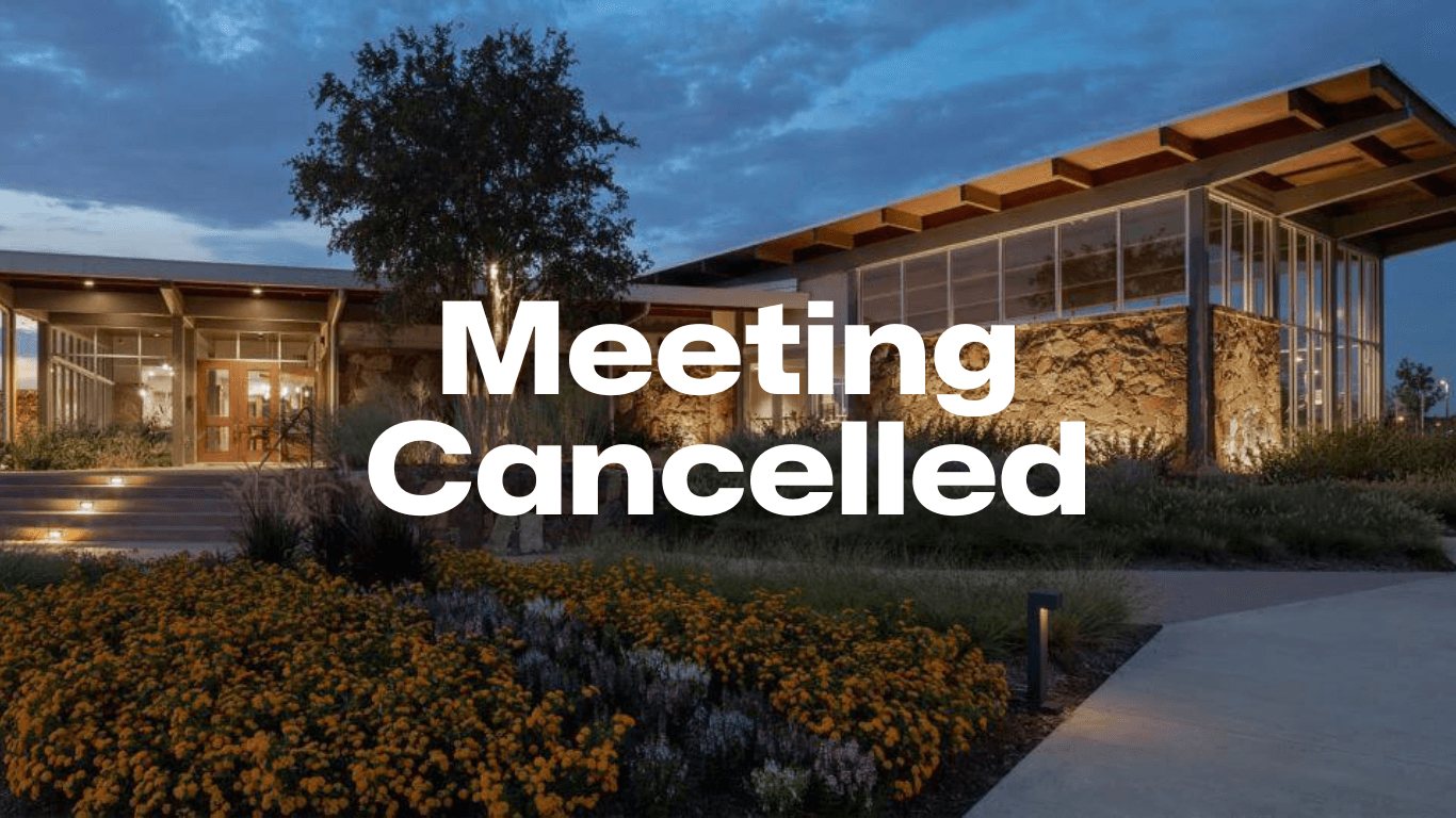 Note of meeting cancellation 